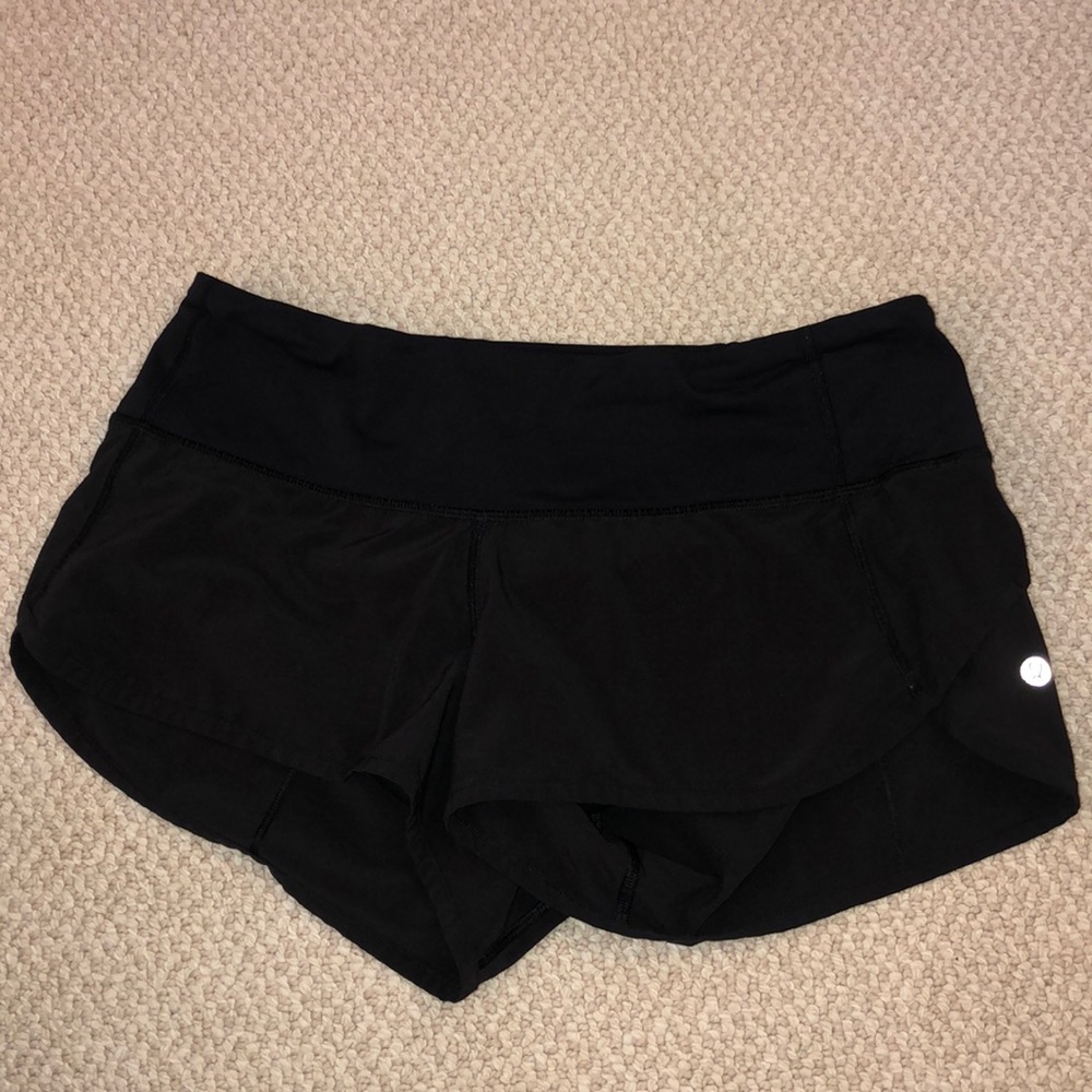 Lulu Lemon Black Speed up Shorts